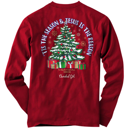 Cherished Girl Women's Long Sleeve T-Shirt Christmas Tree