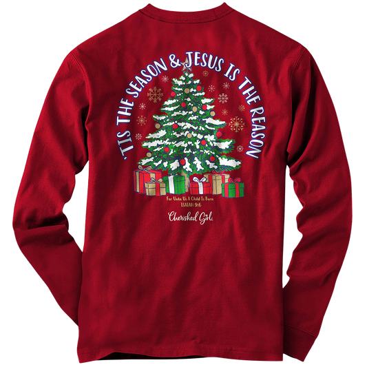 Cherished Girl Women's Long Sleeve T-Shirt Christmas Tree