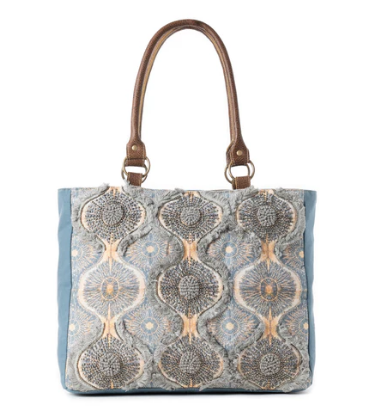 Myra Bag Seabound Mosaic Crossbody Bag in Faded Blue