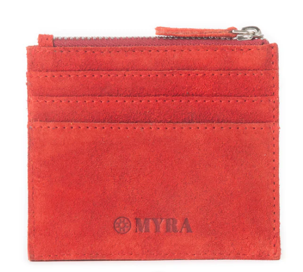 Myra Bag Cactus Sky Western Embroidered Credit Card Holder in Red