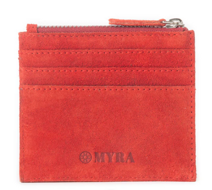 Myra Bag Cactus Sky Western Embroidered Credit Card Holder in Red
