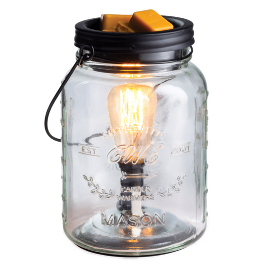Glass Mason Jar Vintage Bulb Illumination Fragrance Warmer