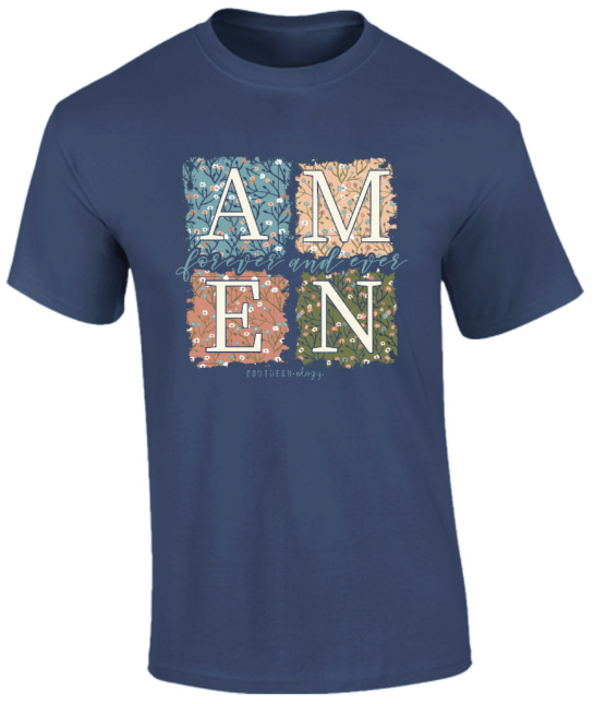 Southernology Amen Patchwork Statement Short Sleeve T-Shirt