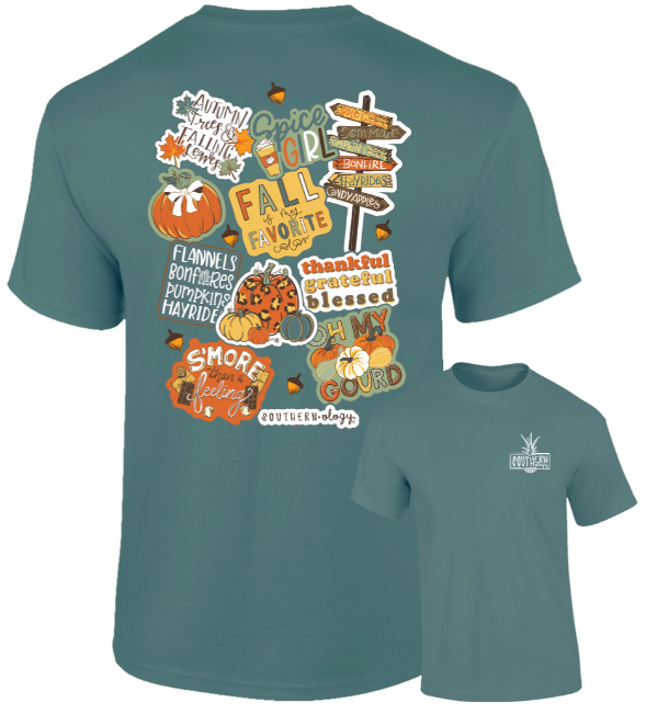 Southernology Fall Decals Short Sleeve T-Shirt