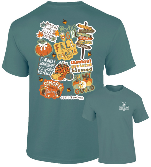 Southernology Fall Decals Short Sleeve T-Shirt