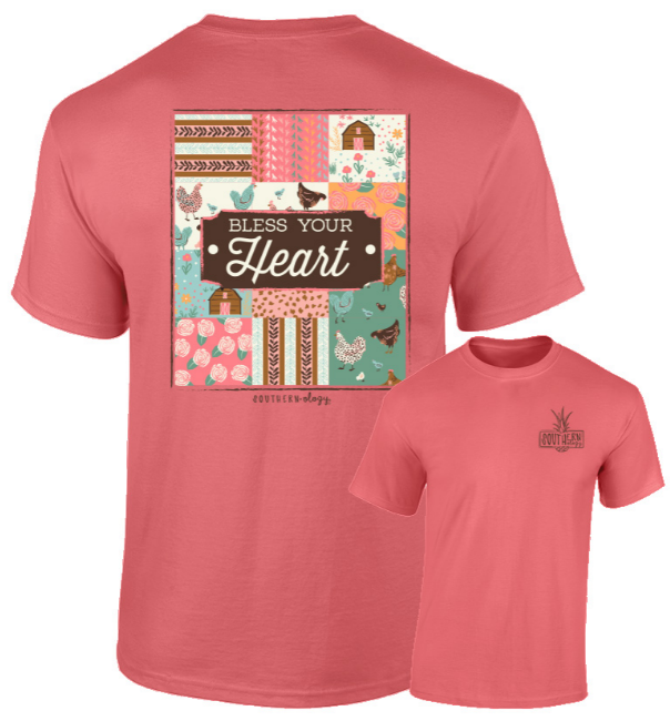 Southernolgy Patchwork Bless Your Heart Short Sleeve T-Shirt