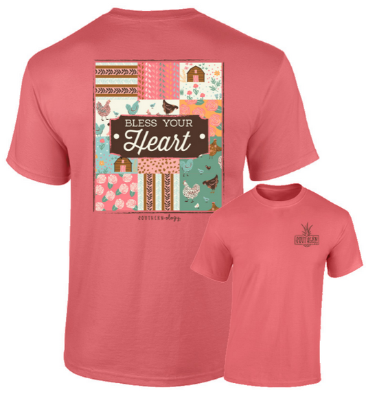 Southernolgy Patchwork Bless Your Heart Short Sleeve T-Shirt