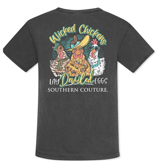 Southern Couture Wicked Chickens Short Sleeve T-Shirt