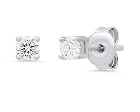 Sterling Silver 1/4CTTW Lab Grown Diamond Stud Earrings