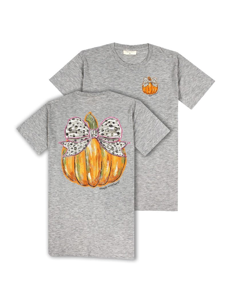Youth Simply Southern Bow Pumpkin Short Sleeve T-Shirt