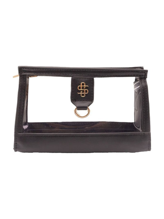 Simply Southern Clear Leather Clutch - Black