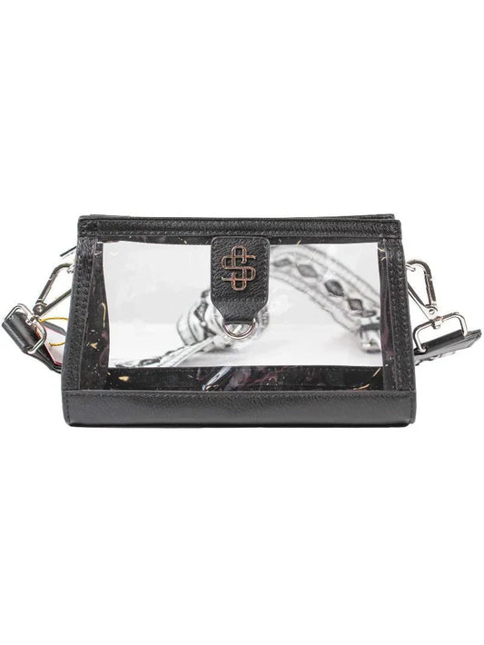 0225-BAG-LTHR-CLUTCH-STDM Simply Southern Clear Leather Clutch