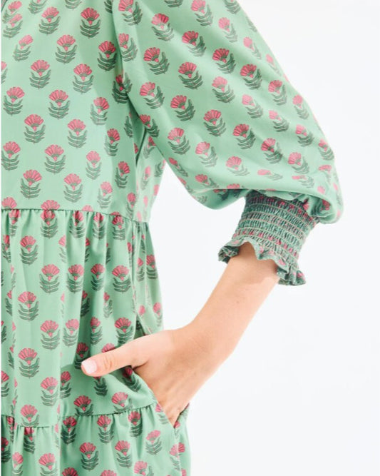 Mary Square Eleanor Dress - Floral Foulard Vineyard