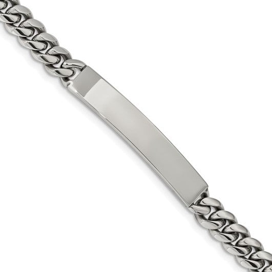 Stainless Steel Polished Curb Chain 8.25" ID Bracelet