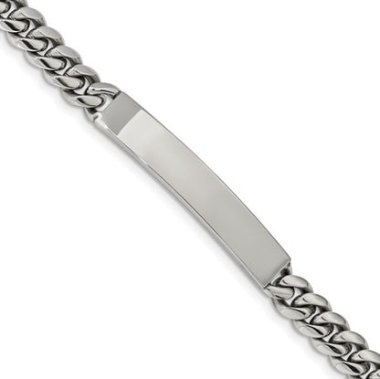 Stainless Steel Polished Curb Chain 8.25" ID Bracelet