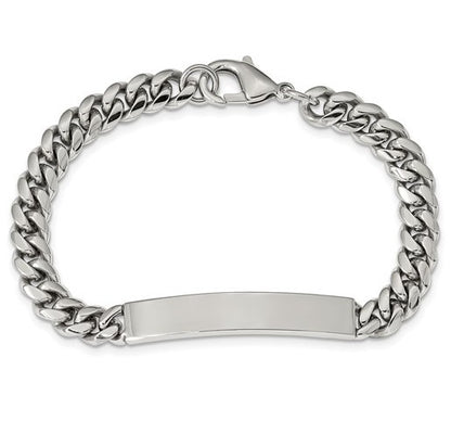 Stainless Steel Polished Curb Chain 8.25" ID Bracelet