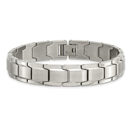 Stainless Steel Brushed & Polished 8.25" Link Bracelet