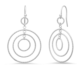 Sterling Silver Multi Circle Earrings