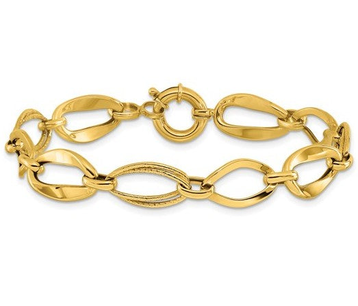 10K Yellow Gold Link Bracelet - 7.5"