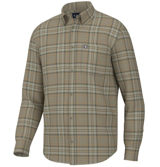 Local Boy Phelan Stretch Flannel in Tan, Olive, & Yellow