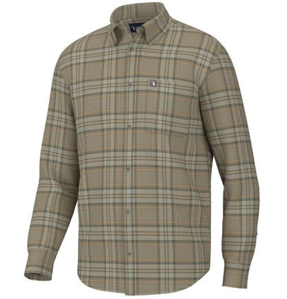 Local Boy Phelan Stretch Flannel in Tan, Olive, & Yellow