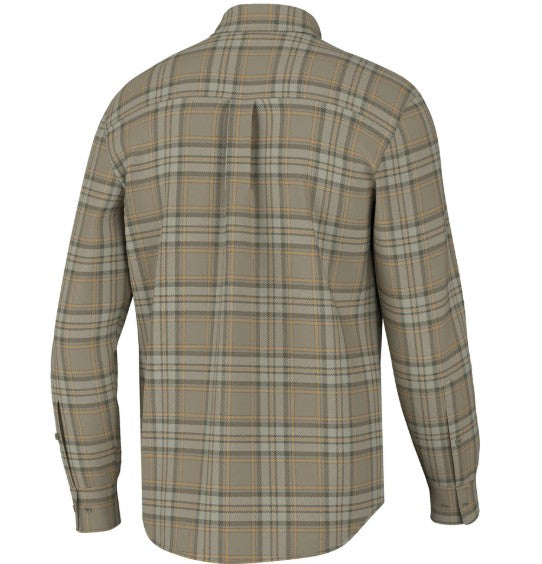Local Boy Phelan Stretch Flannel in Tan, Olive, & Yellow