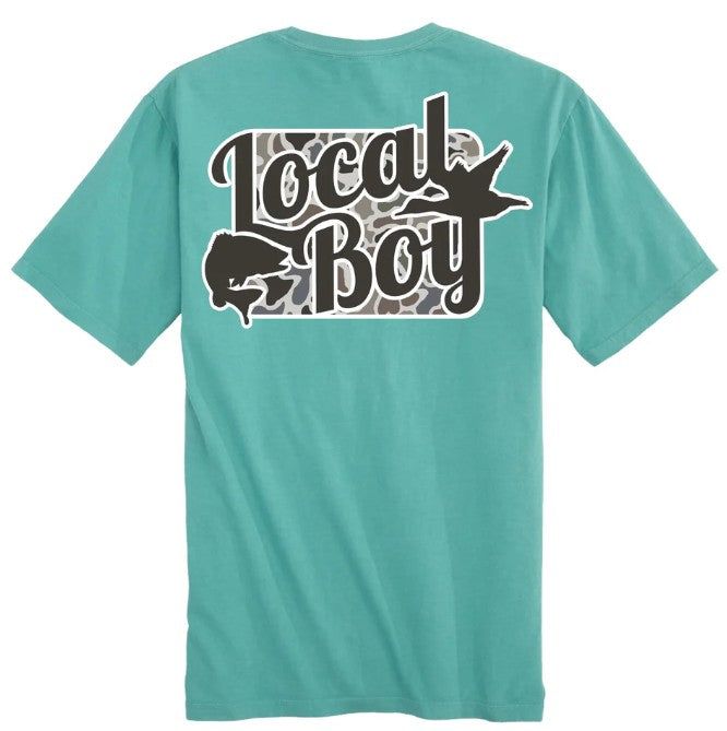 Local Boy Open Season Localflage Short Sleeve T-Shirt in Seafoam