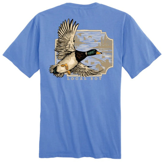 Local Boy Greenhead Flight Short Sleeve T-Shirt in Marina