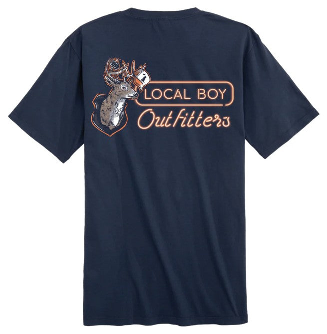 Local Boy Neon Mount Short Sleeve T-Shirt in China Blue