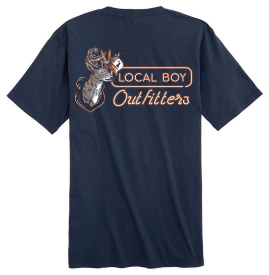 Local Boy Neon Mount Short Sleeve T-Shirt in China Blue