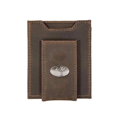 IWT5-PALM-CRZH-LBR Zep-Pro Palmetto Crazy Horse Front Pocket Wallet Brown 0