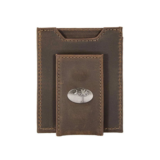 IWT5-PALM-CRZH-LBR Zep-Pro Palmetto Crazy Horse Front Pocket Wallet Brown 0