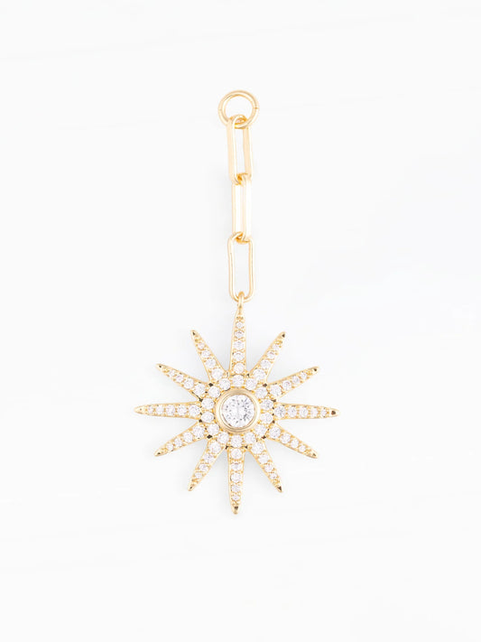 68167 Mary Square Starburst Bag Charm