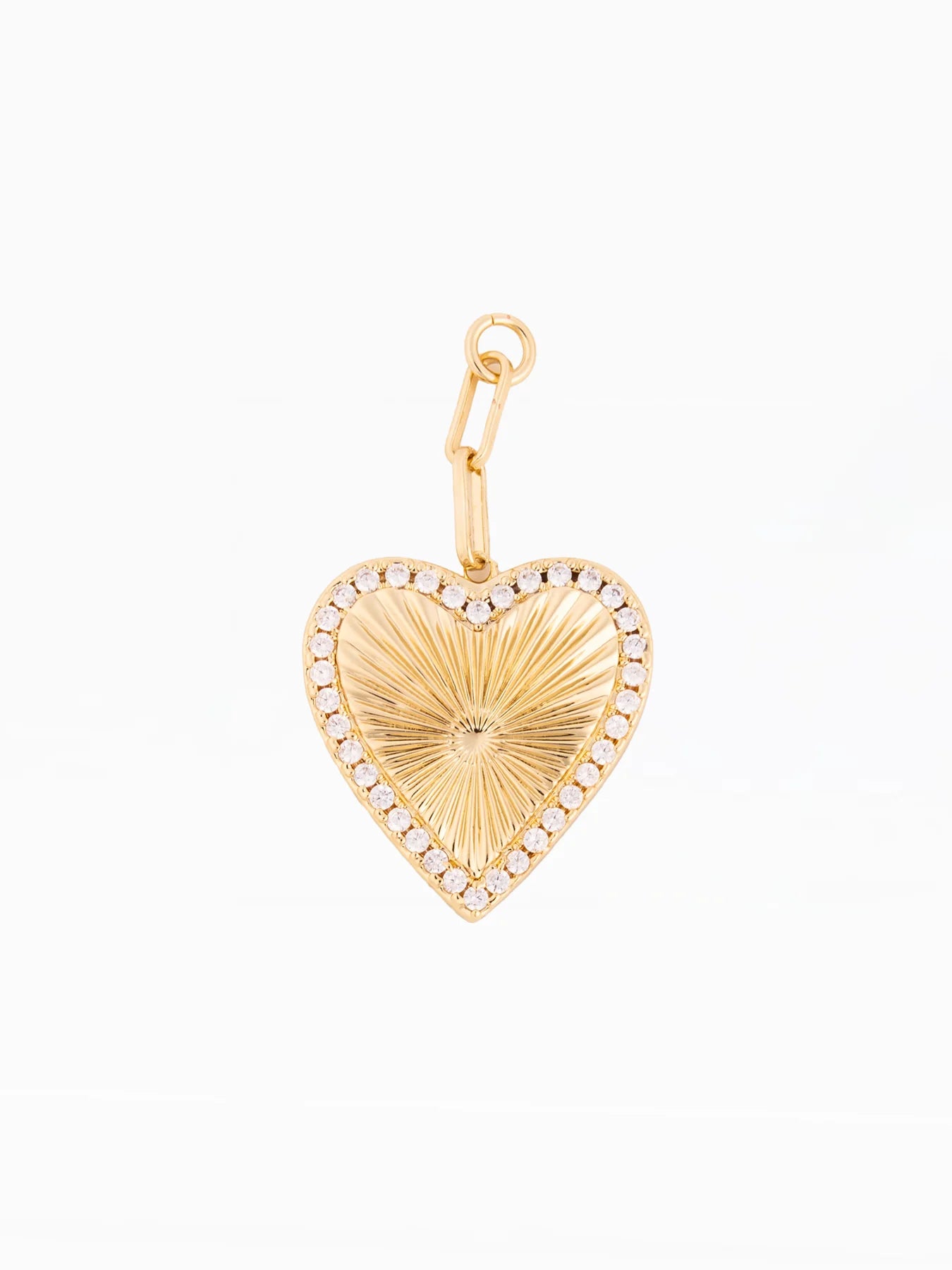 68168 Mary Square Pave Heart Bag Charm