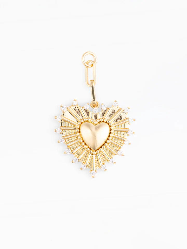 68171 Mary Square Heartburst Bag Charm