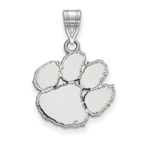 Sterling Silver Clemson University Medium Pendant