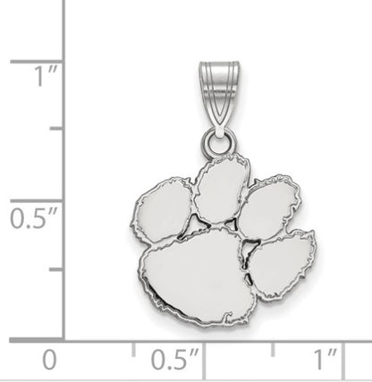 Sterling Silver Clemson University Medium Pendant
