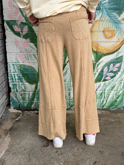 Easel Trendy Tales Wide Leg Ginny Pants - Camel