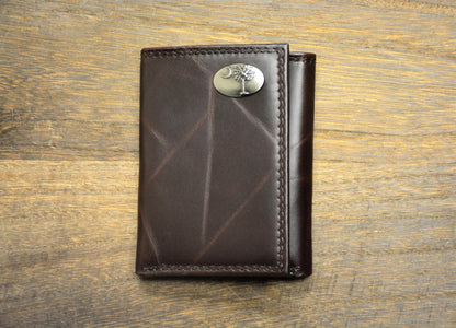 Brown Wrinkle Trifold Palmetto Wallet