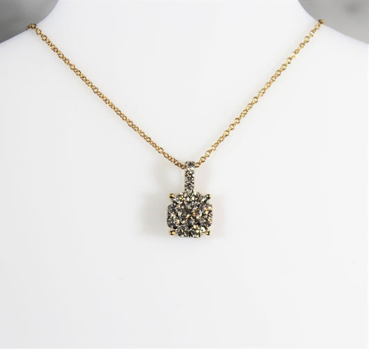 14K Yellow Gold Diamond Necklace - .55CT