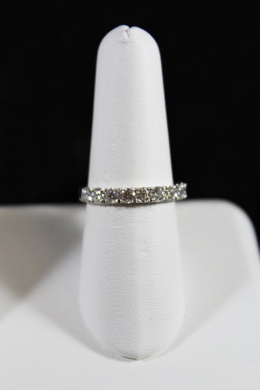 14K White Gold Diamond Wedding Band - 1CT