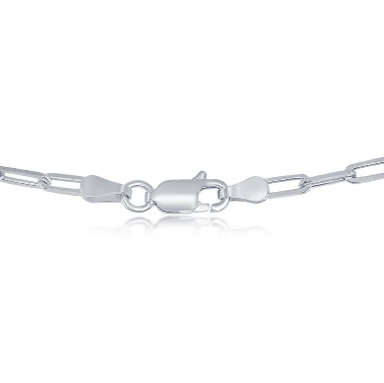 Sterling Silver 2.8mm Paper Clip Chain - 20"