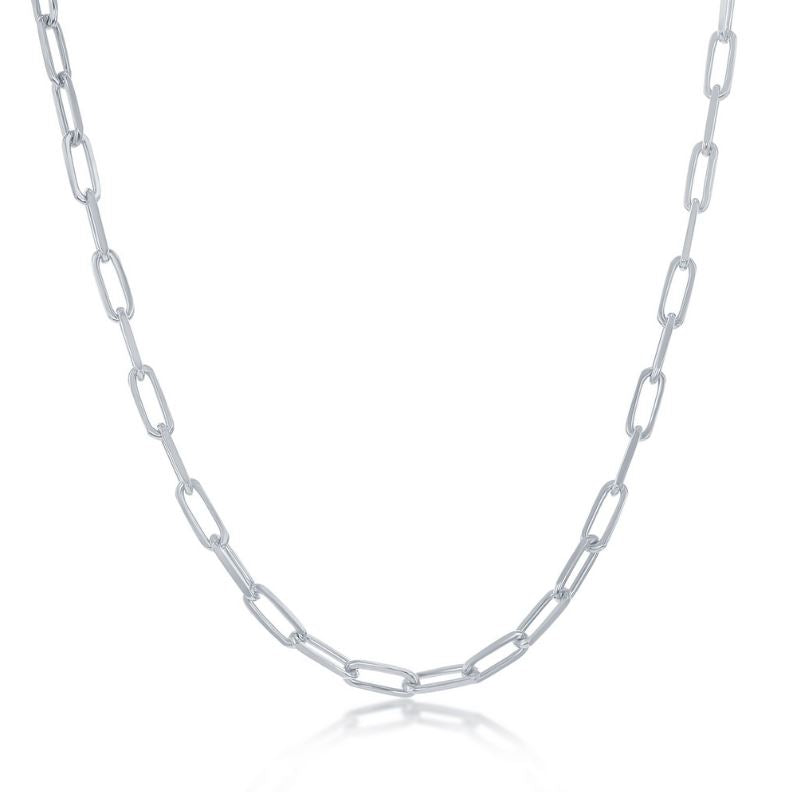 Sterling Silver 2.8mm Paper Clip Chain - 20"