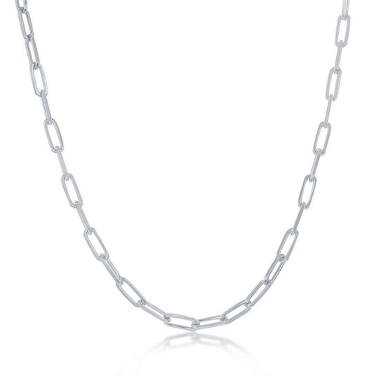 Sterling Silver 2.8mm Paper Clip Chain - 20"
