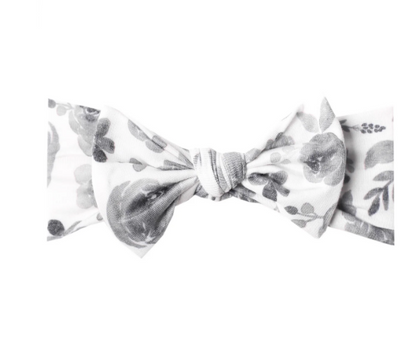 Copper Pearl Knit Headband Bow - Rowan