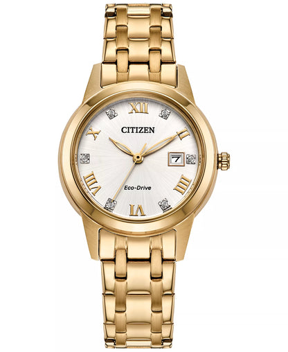 EM0682-74A Citizen Eco-Drive Women's Classic Gold-Tone Stainless Steel Bracelet Watch 29mm