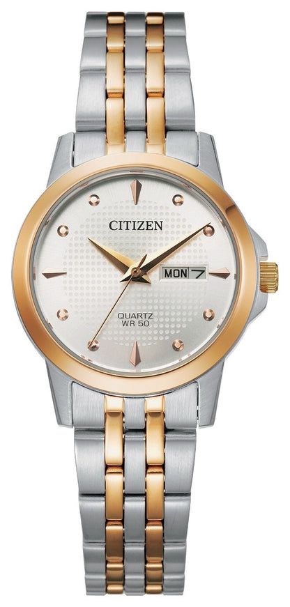 Ladies Two Tone Stainless Steel Citizen Quartz Watch - EQ0605-53A