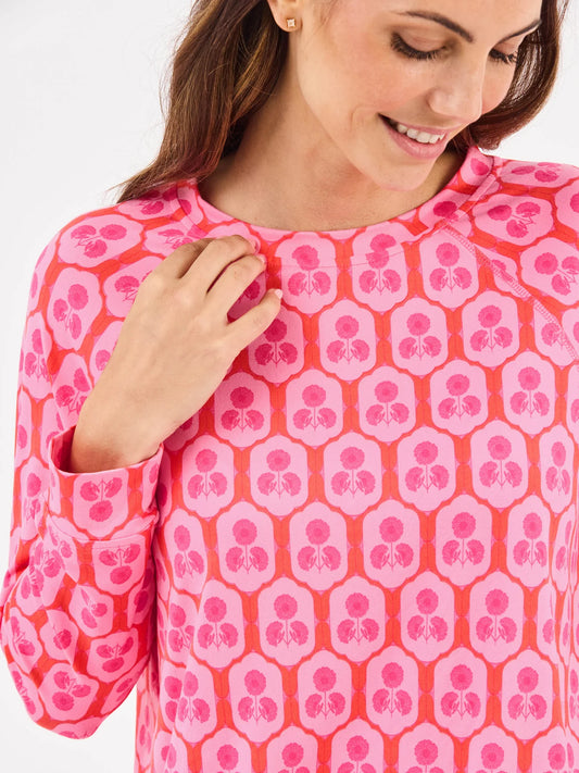 69610 Mary Square Women's Annie Shorts Set Rosette Charm Pink