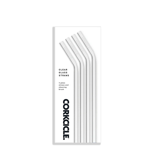 Corkcicle Glass Straw Set - Clear