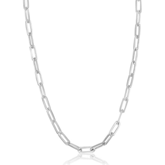 Sterling Silver 3.2mm Paper Clip Chain - 22"